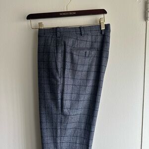 Isaia Wool Cashmere Plaid Trousers